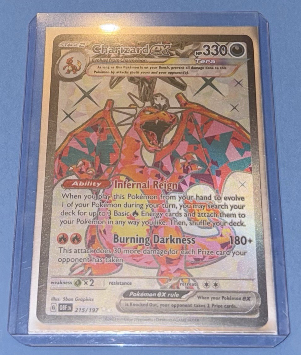 Charizard ex 215/197 SV03: Obsidian Flames OBF Holo Full Art Ultra Rare NM MINT