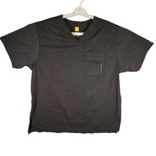 Wonderwink Pro Mens Black Scrub Top L Modern Fit V Neck Short Sleeve Pocket