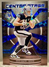 JERSEY # MATCH! 2025 Panini Mosaic Brock Bowers Center Stage Blue 89/99! RAIDERS