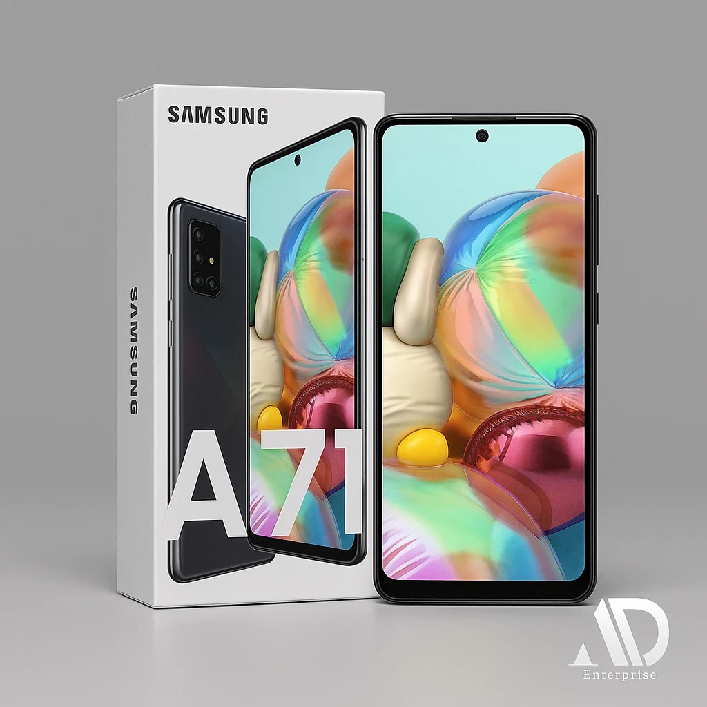 💯NEW UNLOCKED Samsung Galaxy A71 5G SM-A716U1 BLACK Any carrier WORLDWIDE