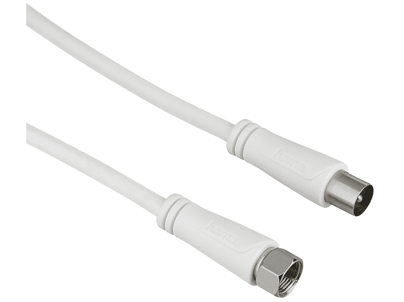Cable de antena - Hama 00205294, De conector F-Type a enchufe coaxial, 90 dB, 75