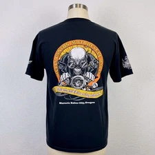 Hells Canyon Motorcycle Rally Ride Thru Hell Shirt Harley Davidson Skeleton XL