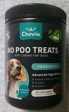 Chewia No Poo Treats Chews for Dogs 180ct - Coprophagia Deterrent Exp 10/2026