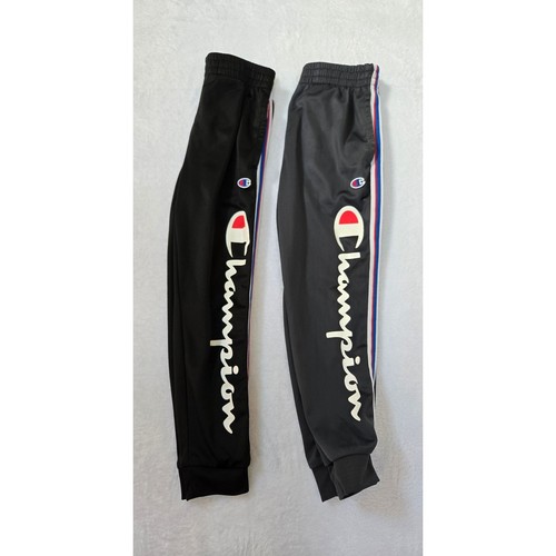 Champion Sweatpants 2 pair bundle lot boys Small Black and Gray - Picture 7 of 8