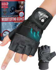 Weight Lifting Gloves with 12" Wrist Wraps   Workout Gloves with Wrist Support f