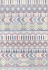 Vintage Washable Area Rug 80x150cm Non Slip Cotton Living Room Carpet