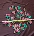 Two Vintage 1970’s Burwood #4281 & #???? Dogwood Blossoms Red Green Wall Décor — photo 5