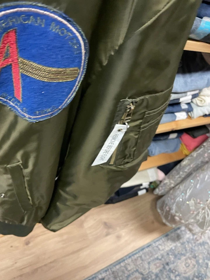 Мужская утепленная военная куртка-бомбер Uncle Ralph American Stitch Цвет зеленый Размер XL - Изображение 3 из 4