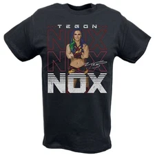 Tegan Nox Cartoon Pose Black T-shirt