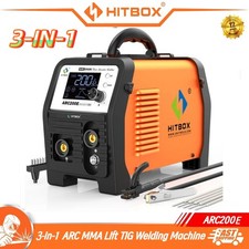HITBOX  3-in-1 Stick Welder ARC MMA Lift TIG 200A Welding Machine Houeshold