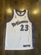 Nike Authentic MICHAEL JORDAN 23 Washington Wizards Jersey 9/11 Patch Size 48
