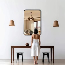 STAR Rectangle Metal Frame Bathroom Vanity Mirror Style 22x30 Black,Gold,Grey