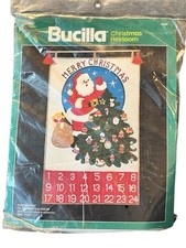 Bucilla 82476 Santa's Tree Advent Calendar Kit w/ Wood Ornaments Christmas