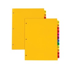 Monthly Dividers for 3 Ring Binders - 12 Multicolor Tabs, Jan-Dec, Letter Size