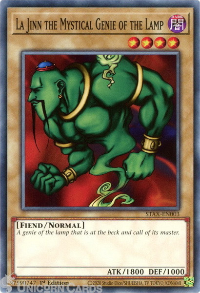 STAX-EN003 La Jinn the Mystical Genie of the Lamp :: Common 1st Edition YuGiOh C