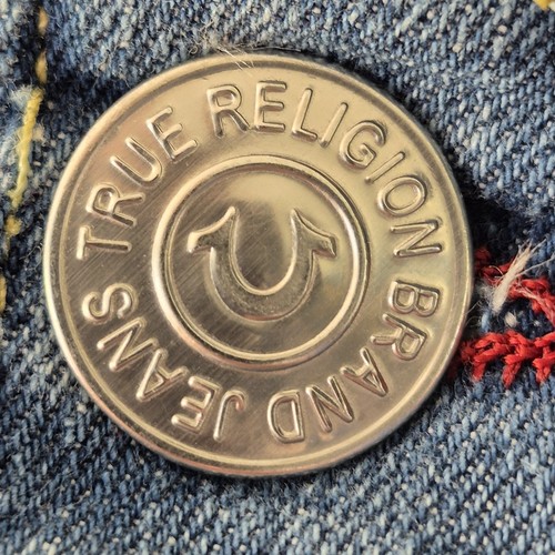 True Religion Jimmy SN Trucker Jacket | Size M | Light Blue | Stretch Denim - Picture 7 of 14