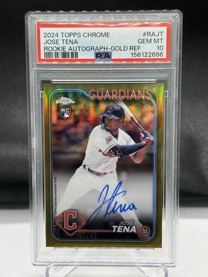 Topps 2024 Topps Chrome Jose Tena RC/AU Gold Refractor /50 PSA 10 #RA-JT PSA 10