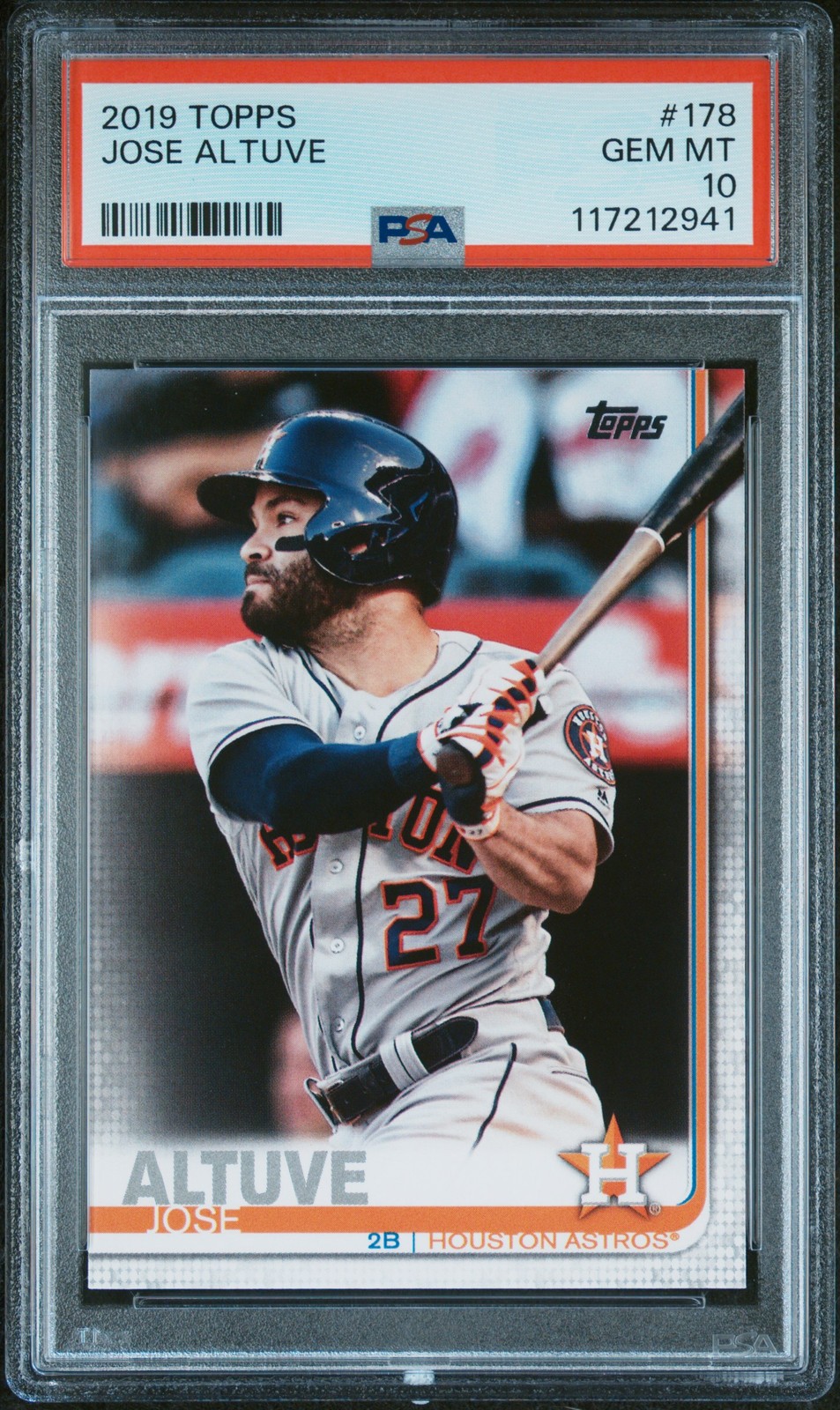 2019 TOPPS #178 JOSE ALTUVE PSA 10