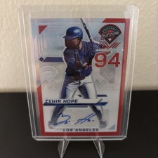 2025 Panini Prospect Edition Zyhir Hope Holo Ticket Red /199 Auto Dodgers