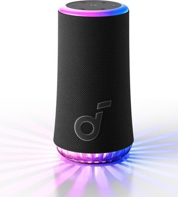SOUNDCORE BY ANKER soundcore Glow Bluetooth Lautsprecher, Schwarz, Wasserfest