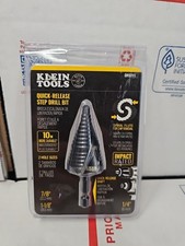 Klein Tools QRST11 Step Drill Bit, Quick Release Spiral Flute 7/8 to 1-1/8 In.