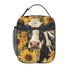 Cow Print Insulated Lunch Box for Women Men Cow Print Lunch Bag for WorkPicni...