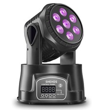 LED Moving Head Lights 7x18W RGBWA UV 6in1 Stage Wash Lights Sound Active DJ ...