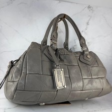 Marc Jacobs Classic Q Baby Groovee Hand Mini Bostonbag Satchel Gray Leather Used