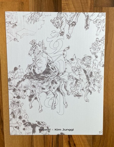 Stampa SuperM Tiger Inside Shinee Taemin 8,5 x 11" artista Kim Jung Gi foto arte - Foto 2 di 4