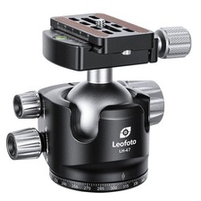 Leofoto LH-47 Series Low Profile Ball Head  QR Plate, Arca, Black, LH-47