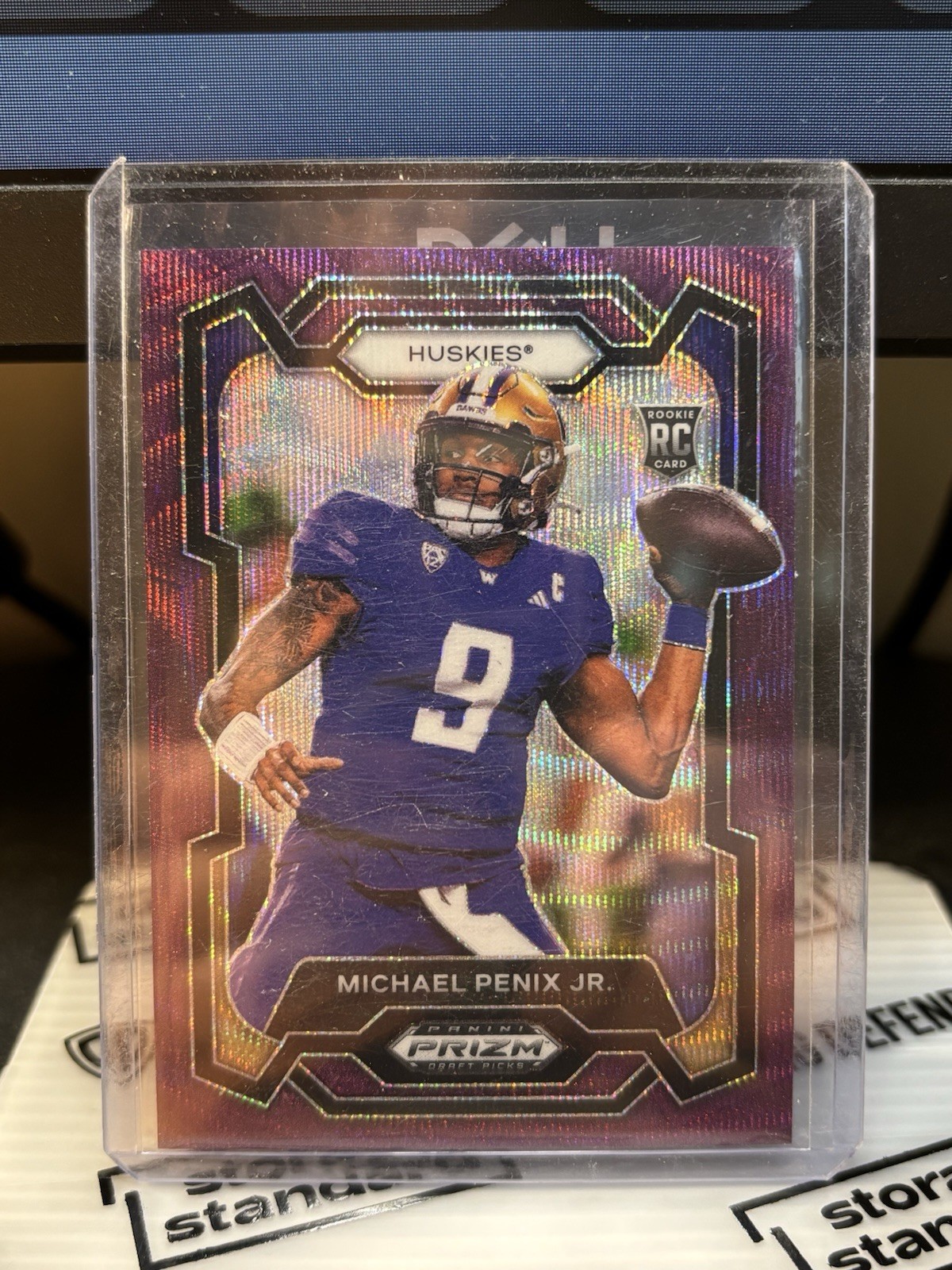 2024 Panini Prizm Draft Picks - Michael Penix Jr. #101 Purple Wave Prizm (RC)