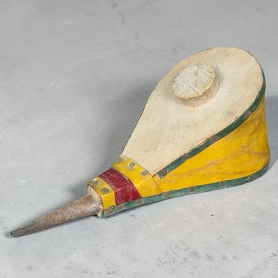 Outil Ancien Soufflet à Poudre Artisanal Objet de Curiosité Vintage - Photo 1/4