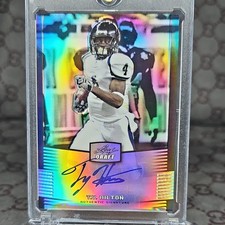 Leaf 2012 Metal Draft T.Y. Hilton #TYH Silver Hand Signed On-Card Auto 05/99 FIU