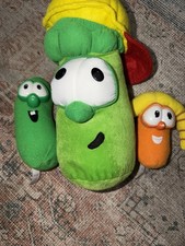 Vintage Veggie Tales Stuff Animals Laura Carrot Larry Cucumber Junior Asparagus