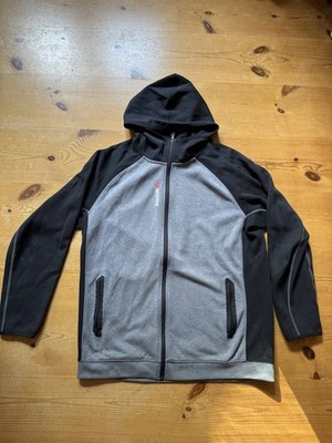 Reebok Sweatjacke Sport Jacke Mit Kapuze Gr. L Schwarz/Grau Herren