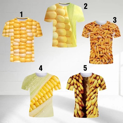 Summer Vegetable New Cool Corn 3D T-Shirt, Funny Halloween Cosplay Shirt HS1015