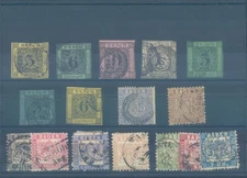 German Old States Baden 1851-1868 used classics (CV $580 EUR520)