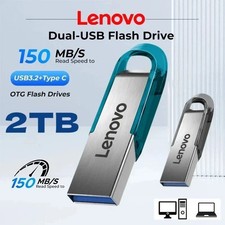 Lenovo 2TB USB 3.0 Flash Drive Metal Pendrive High Speed Data Storage