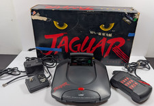Atari Jaguar Console System in Box Controller w/ Cybermorph - Teste Works, Clean