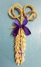 DOUBLE TWIST CORN DOLLY FAVOUR. FERTILITY CHARM. IDOL. HARVEST FESTIVAL.