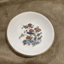 Wedgewood Bone China Trinket Dish/coaster - Kutani Crane With Original Box