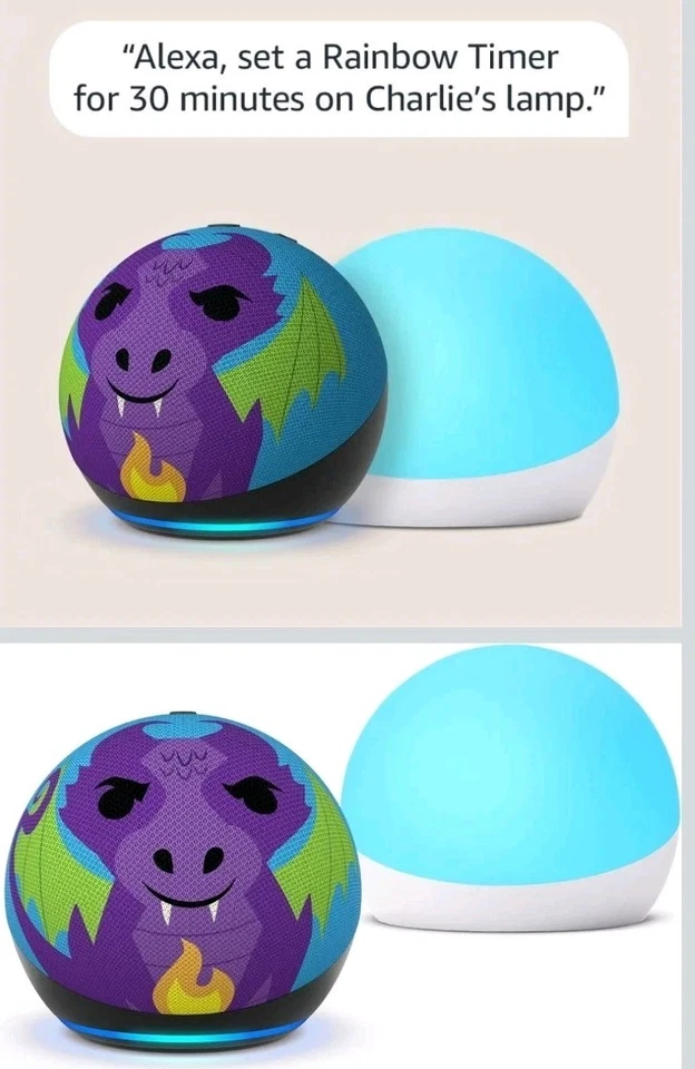 Echo Dot (5th Gen) Kids Dragon with Echo Glow - Image 4 of 4