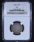 1896-S Barber Quarter - 25c NGC G04 - Tough Key Date!