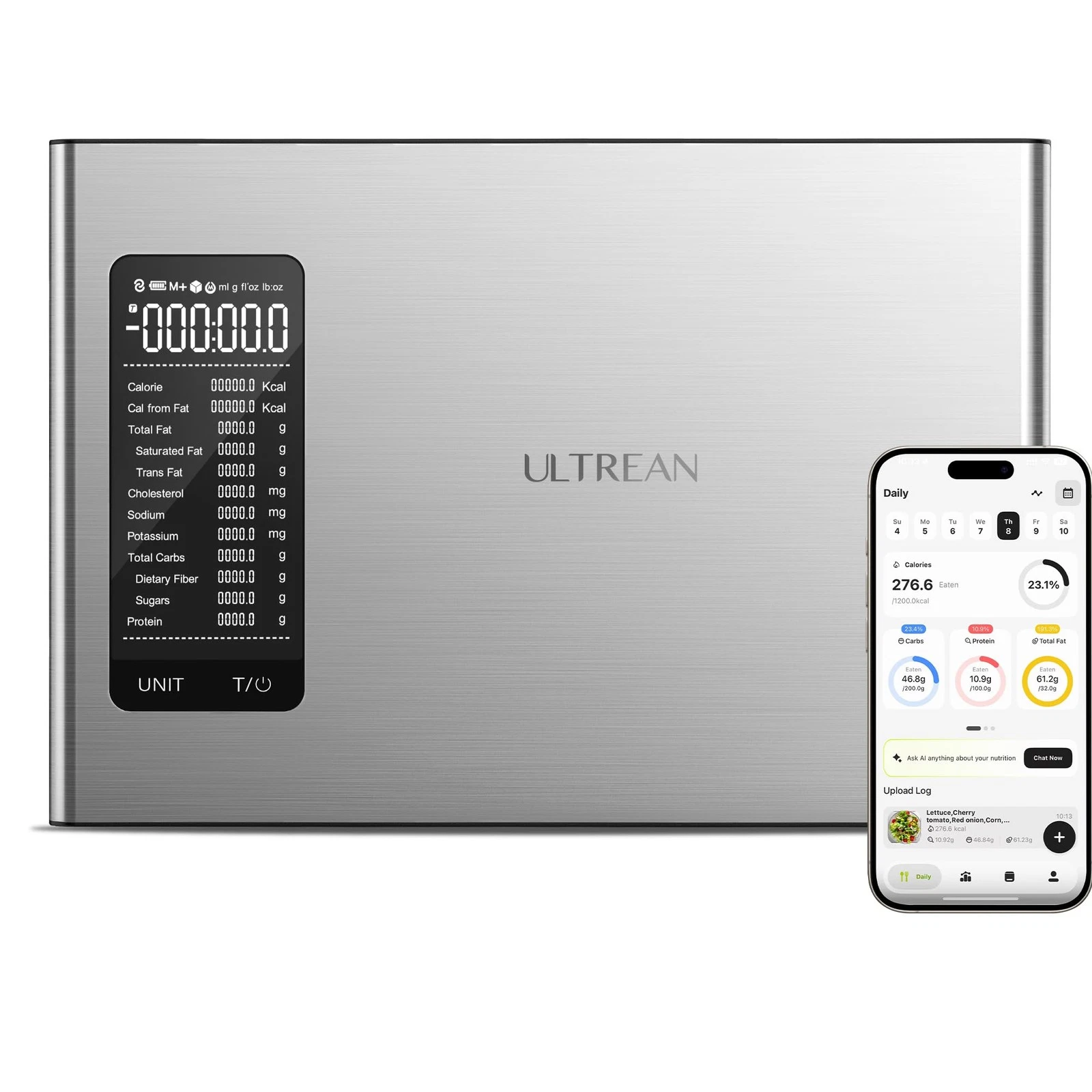 Ultrean Smart Food Kitchen Scale with Nutritional Calculator, APP for Calorie...