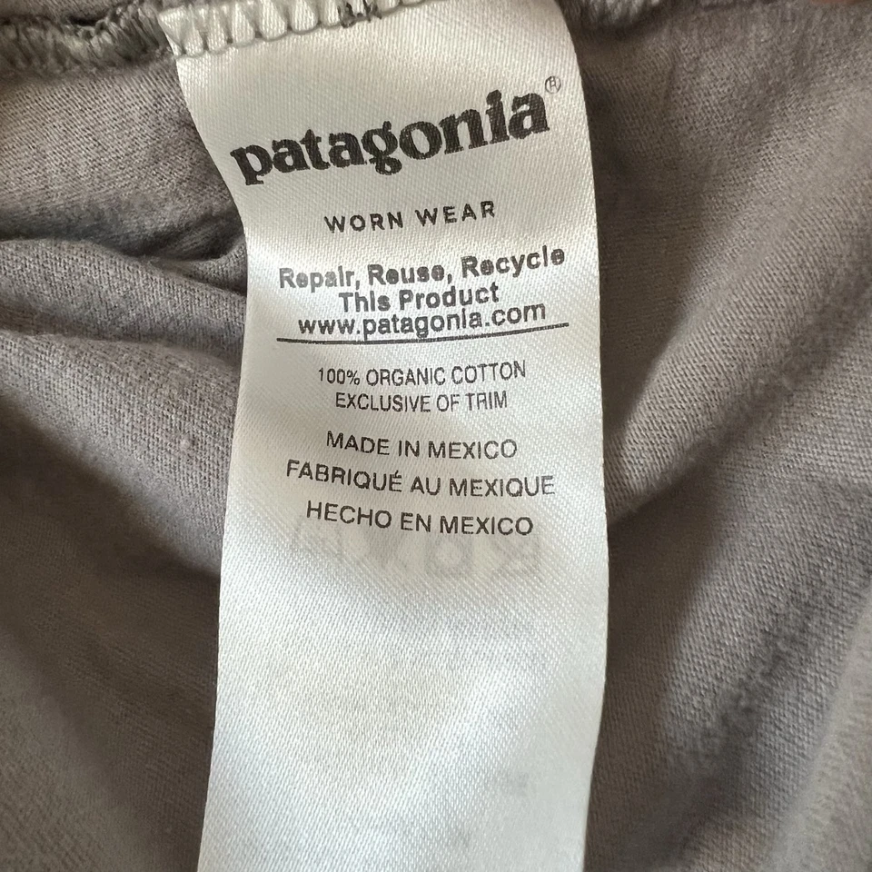 Camiseta Patagonia Fitz Roy Bear Algodón Orgánico Delgada M Gris Foto 3 de 4