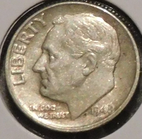Silver Dime - Roosevelt - 1948 [Set break]