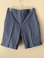 Ann Taylor blue cotton women shorts with pockets sz. 6p Curvy New With Tag