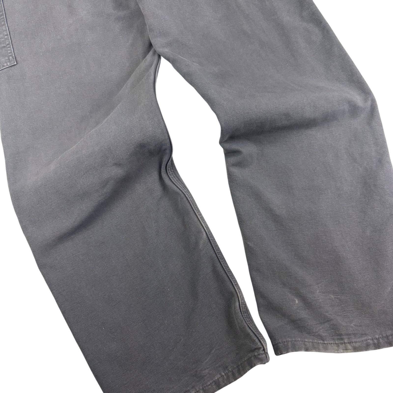 Carhartt Carpenter Trousers Mens W36 L32 Grey Cotton Flannel Lined Workwear Jean image 4