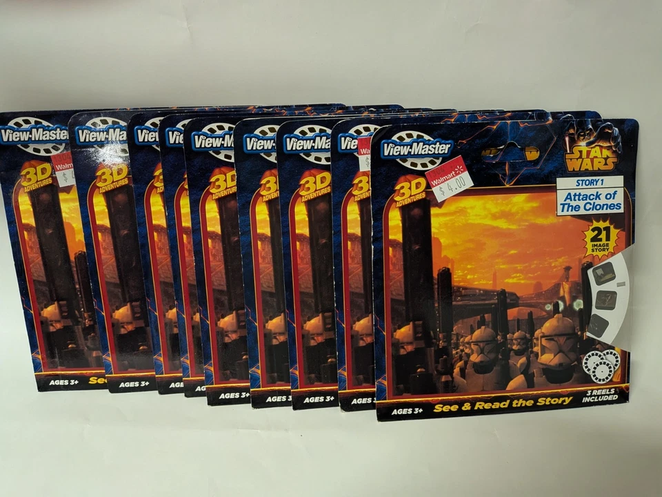Lot Of 9 View Master Story 1 STAR WARS ATTACK OF THE CLONES--3 REEL SET (NEW) - Image 2 of 3