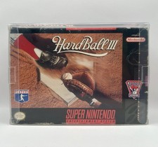 HardBall 3 Super Nintendo SNES Game Cartridge w/ BOX & Reg Card Working